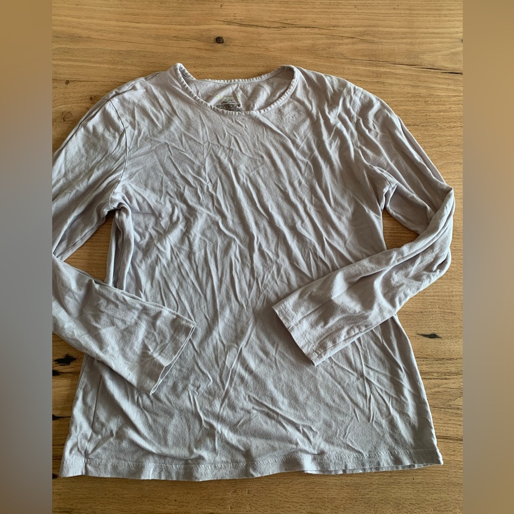 Kenneth Cole Reaction Gray Long Sleeve Tee Shirt Round Neck Women’s XL Preloved